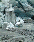 Close up of the front of the glacier